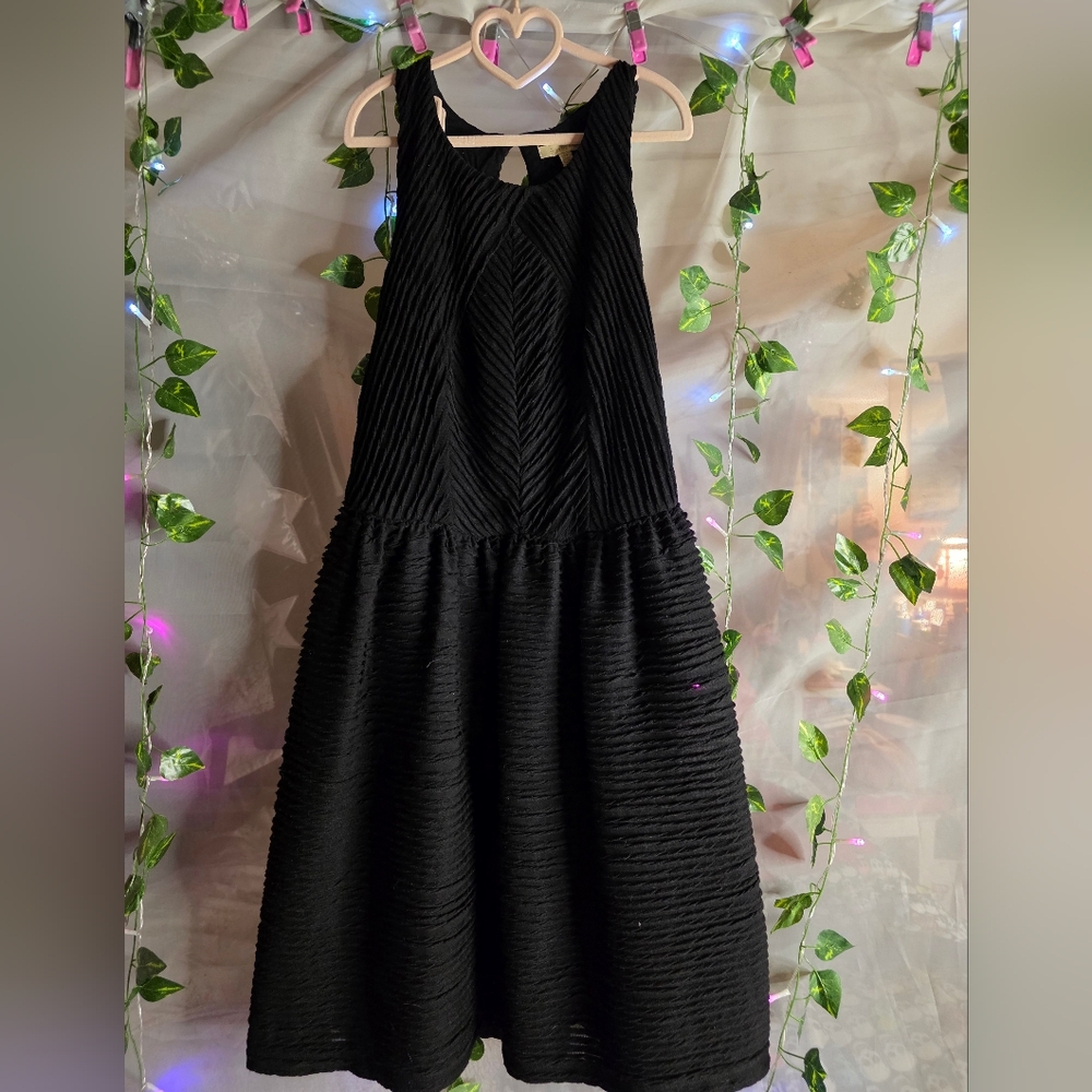 Bordeaux Black Ribbed Dress